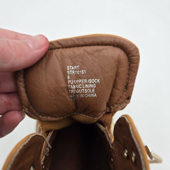 Steve Madden Start Cognac Boots Tan Suede Boots Women's Size 8 -Style# STRT01S1 - Picture 2 of 13